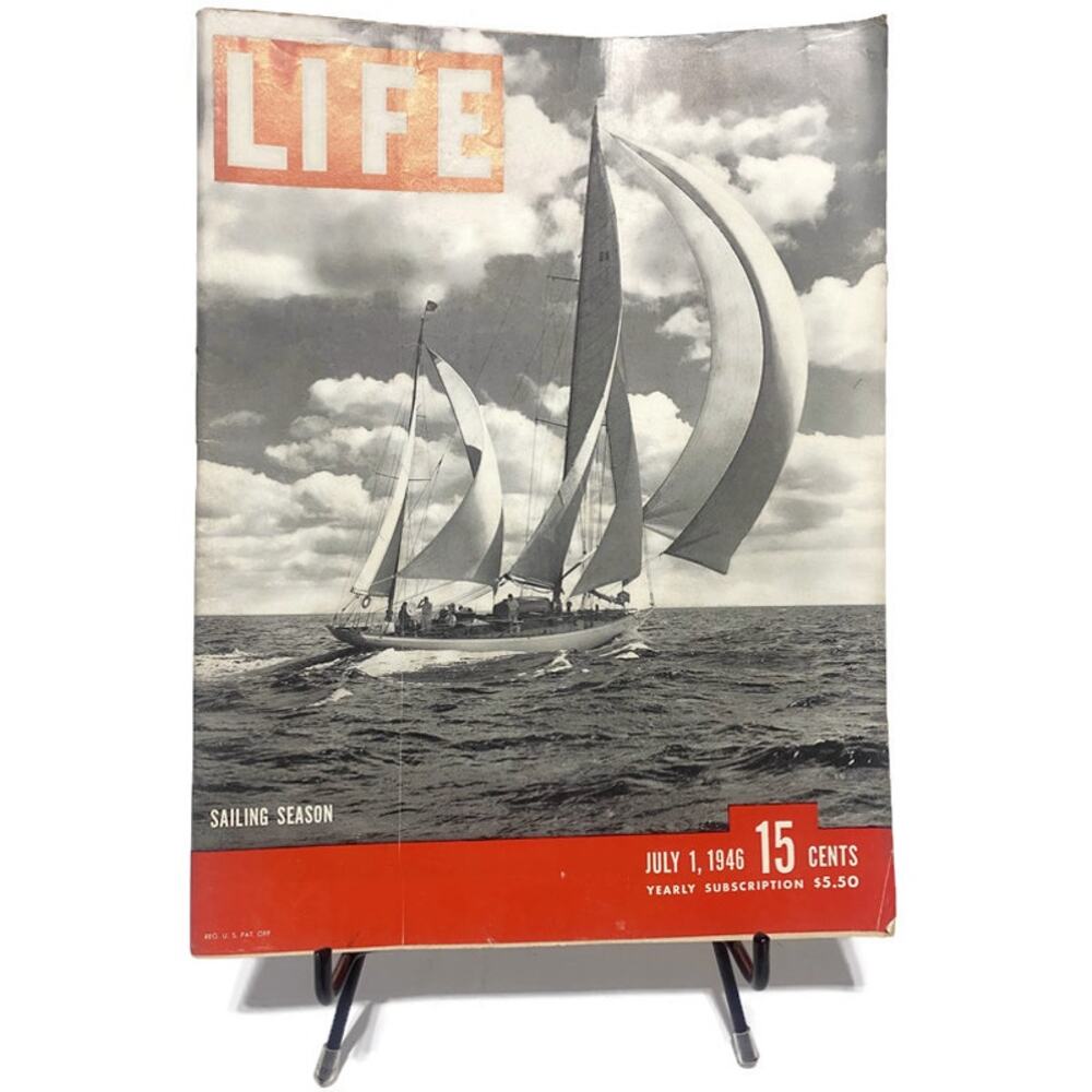 LIFE Magazine July 1 1946 Sailing Season Cover Mandoo II Yacht Vintage"